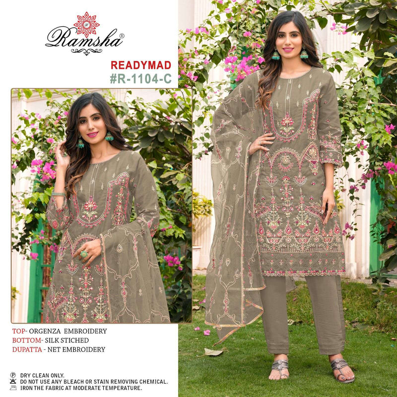 Fepic Rosemeen R 1104 Organza Embroidery Fancy Designer Pret Kurti