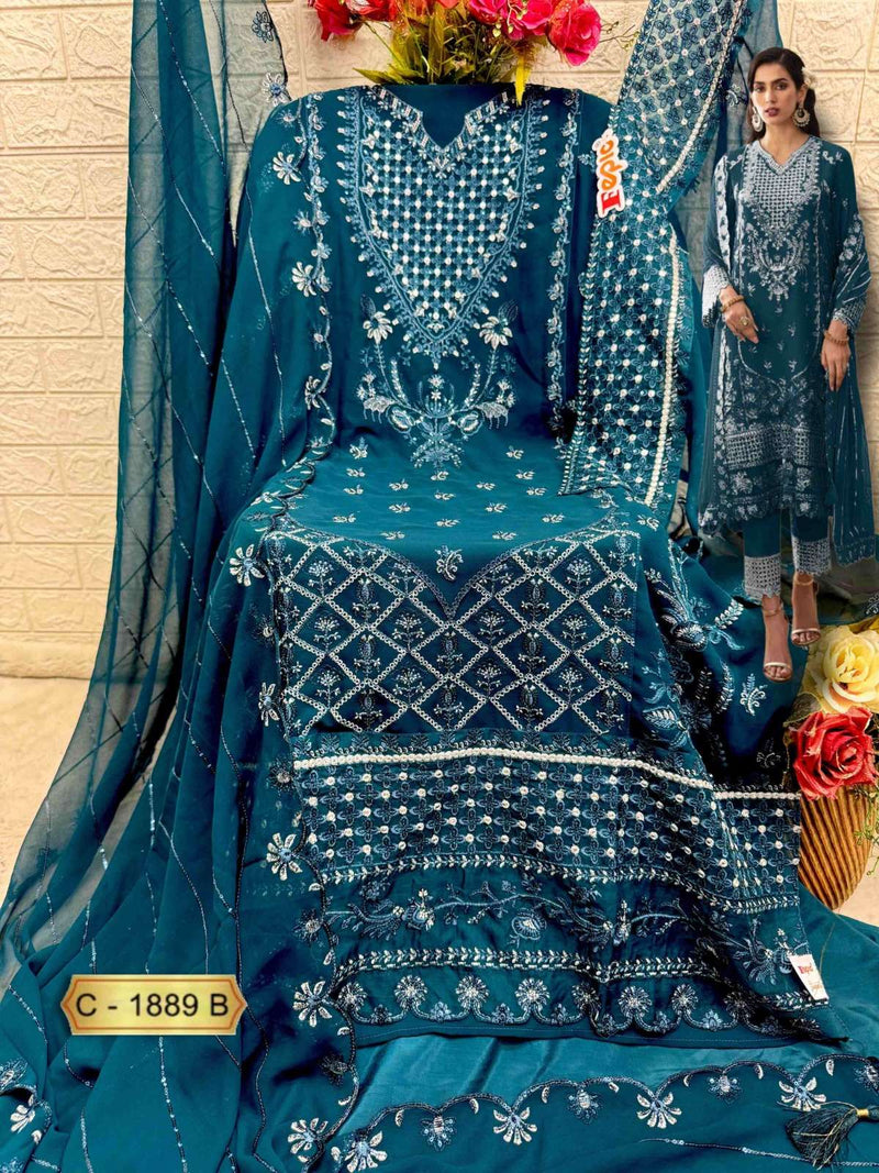 Fepic Suit C 1889 Georgette Embroidered Pakistani Salwar Suit