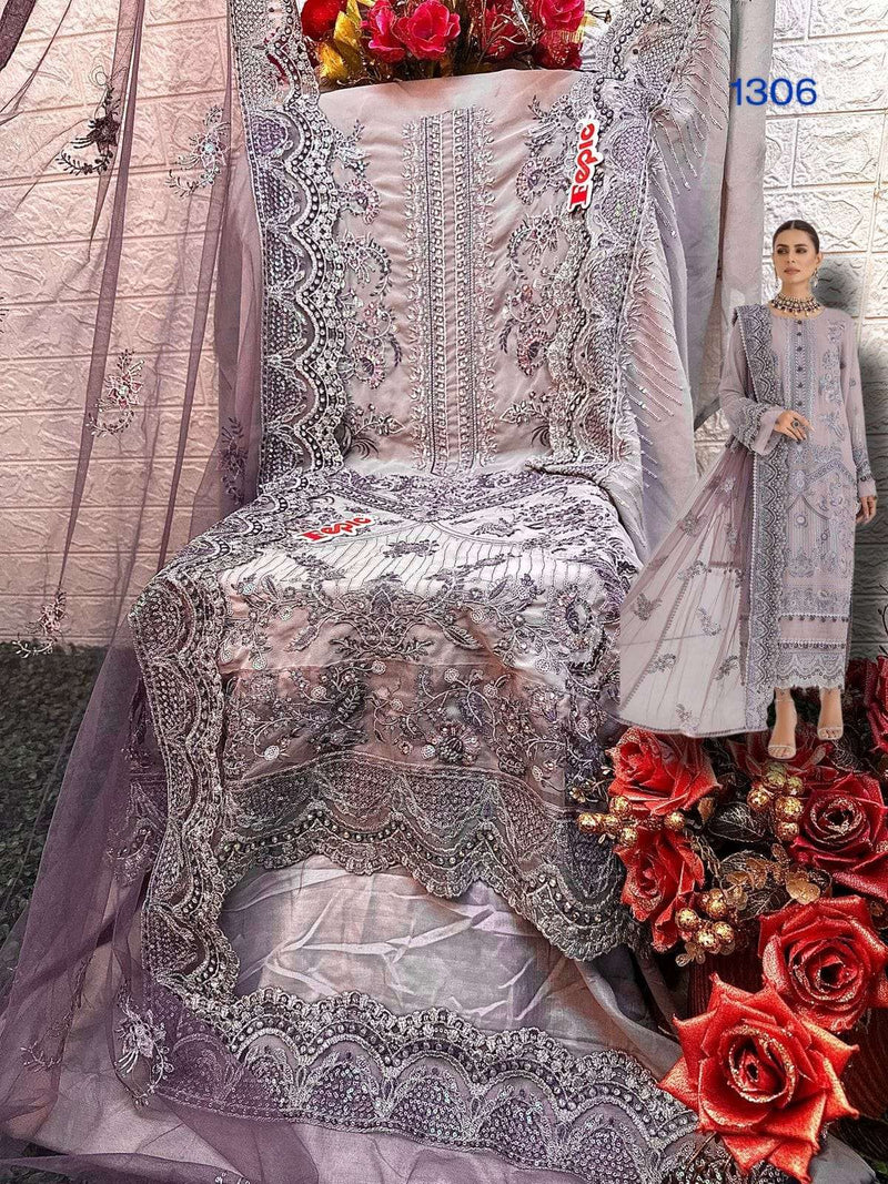 Fepic Suit Rosemeen C 1306 Georgette Embroidered Handwork Pakistani Suit