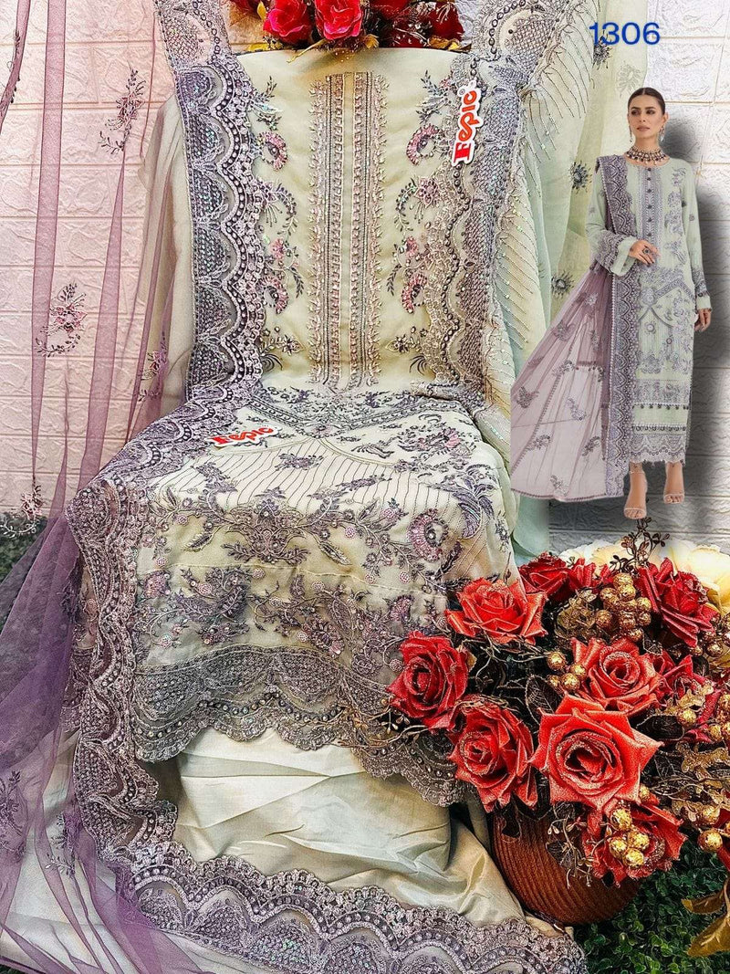 Fepic Suit Rosemeen C 1306 Georgette Embroidered Handwork Pakistani Suit