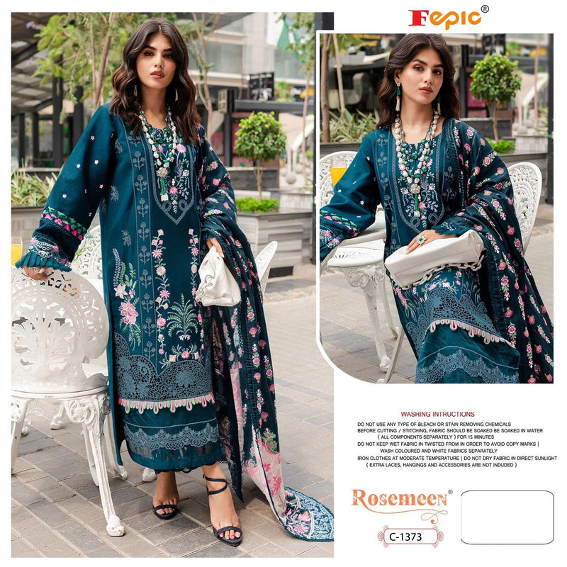 Fepic Suits C 1373 Heavy Rayon Embroidered Pakistani Suit