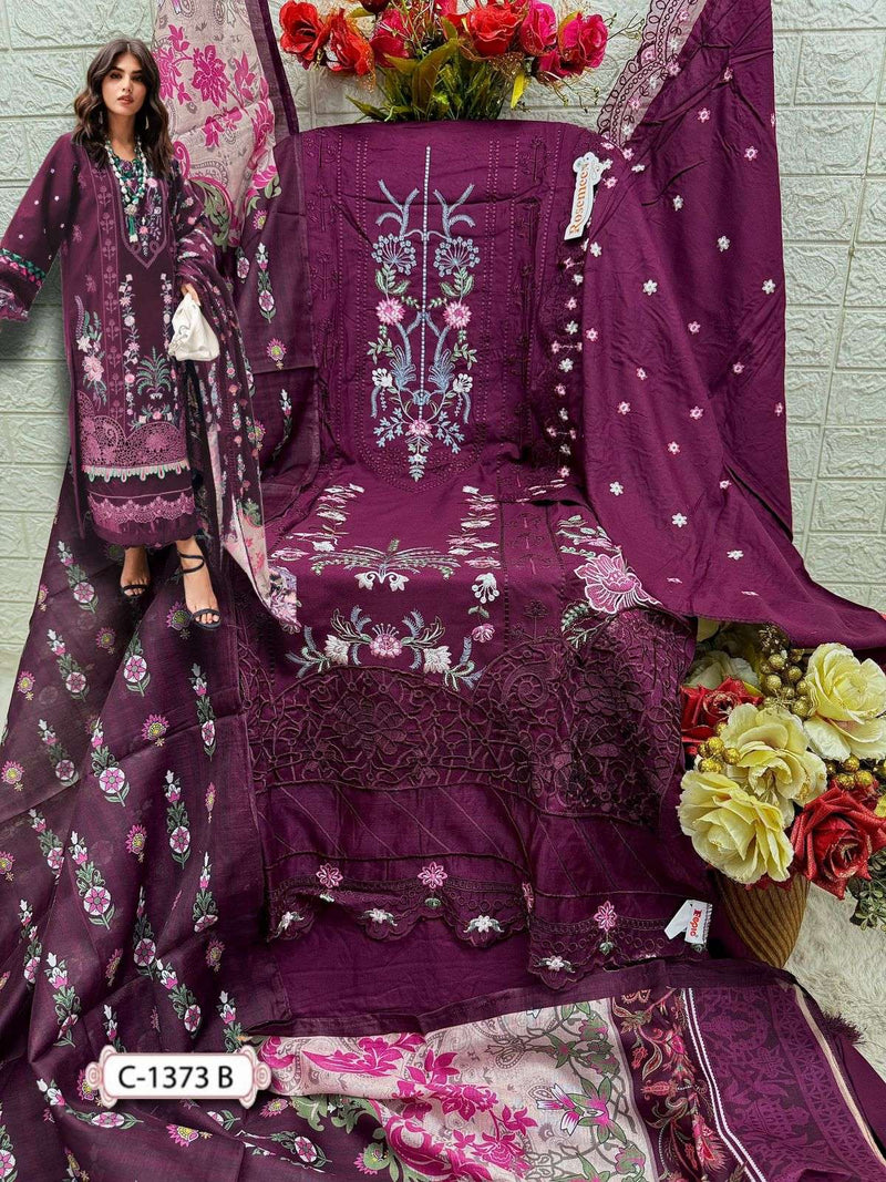 Fepic Suits C 1373 Heavy Rayon Embroidered Pakistani Suit