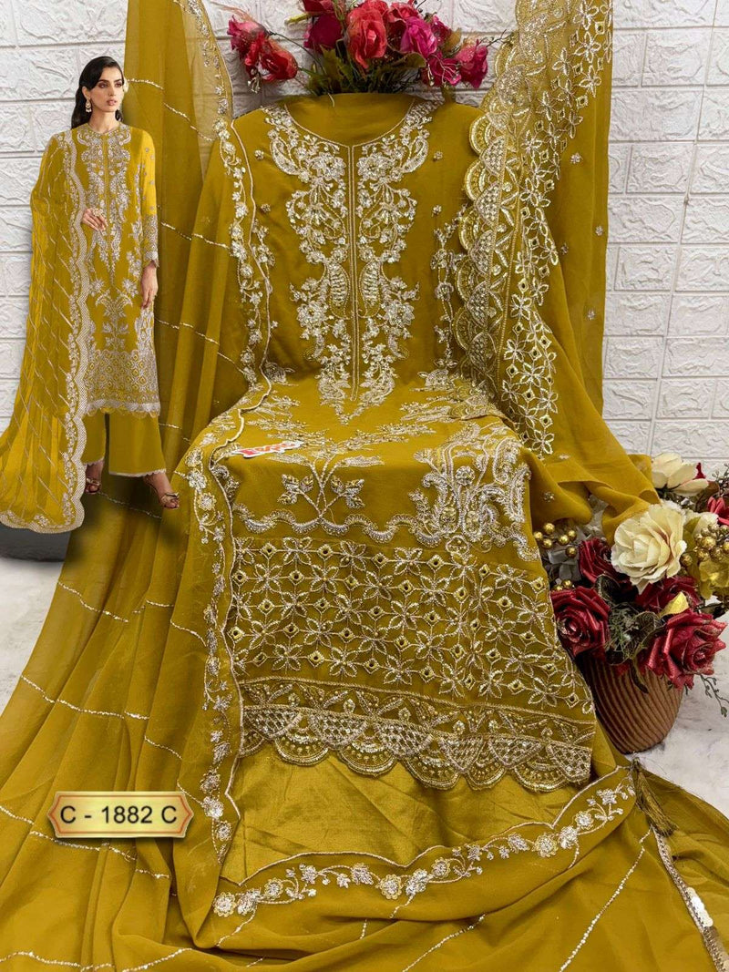 Fepic Suits C 1882 Georgette Embroidered Designer Wear Pakistani Suit