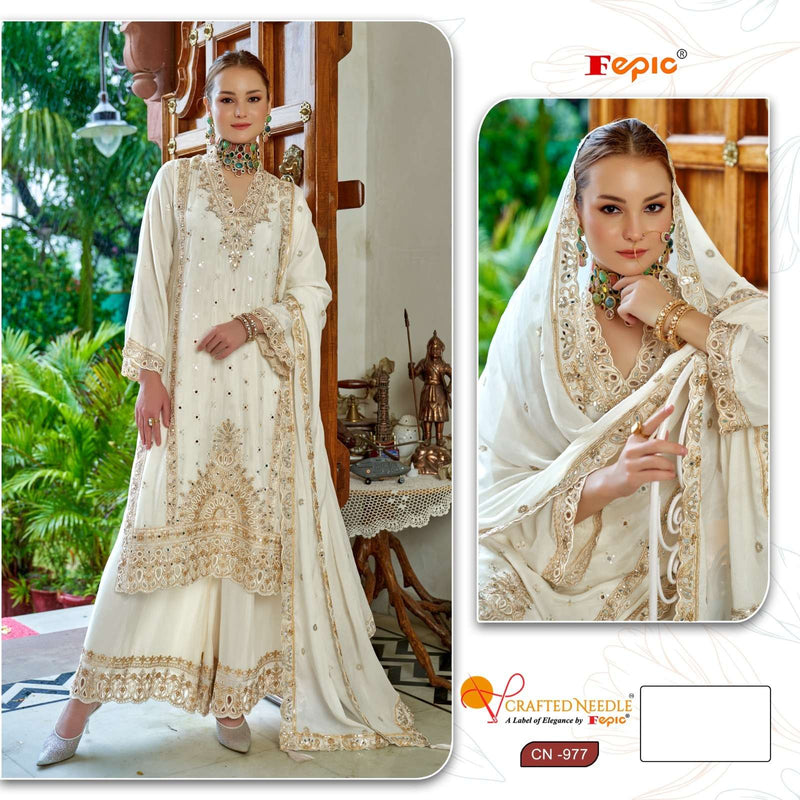 Fepic Suits Cn 977 Chinon Embroidered Handwork Pret Kurti