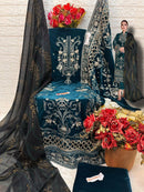 Fepic Suits V 17024 Velvet Embrodiered Designer Pakistani Suit