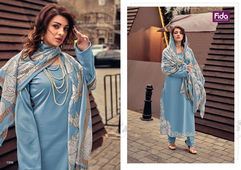 Fida Virika Satin Cotton  Solid With Elegant Thread Embroidery Work Salwar Suit