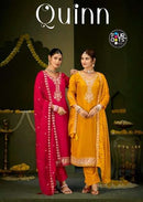 Fourdots Quinn Jacquard Slef Embroidered Khatli Handwork Salwar Kameez