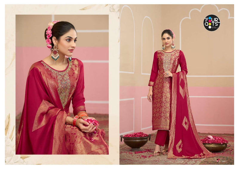 Fourdots Silas Viscose Silk Jacquard Work Salwar Kameez
