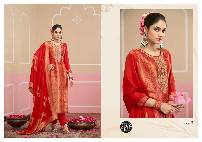 Fourdots Silas Viscose Silk Jacquard Work Salwar Kameez