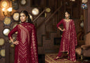 Fourdots Emmi Viscose Pashmina Jacquard Designer Work Suit