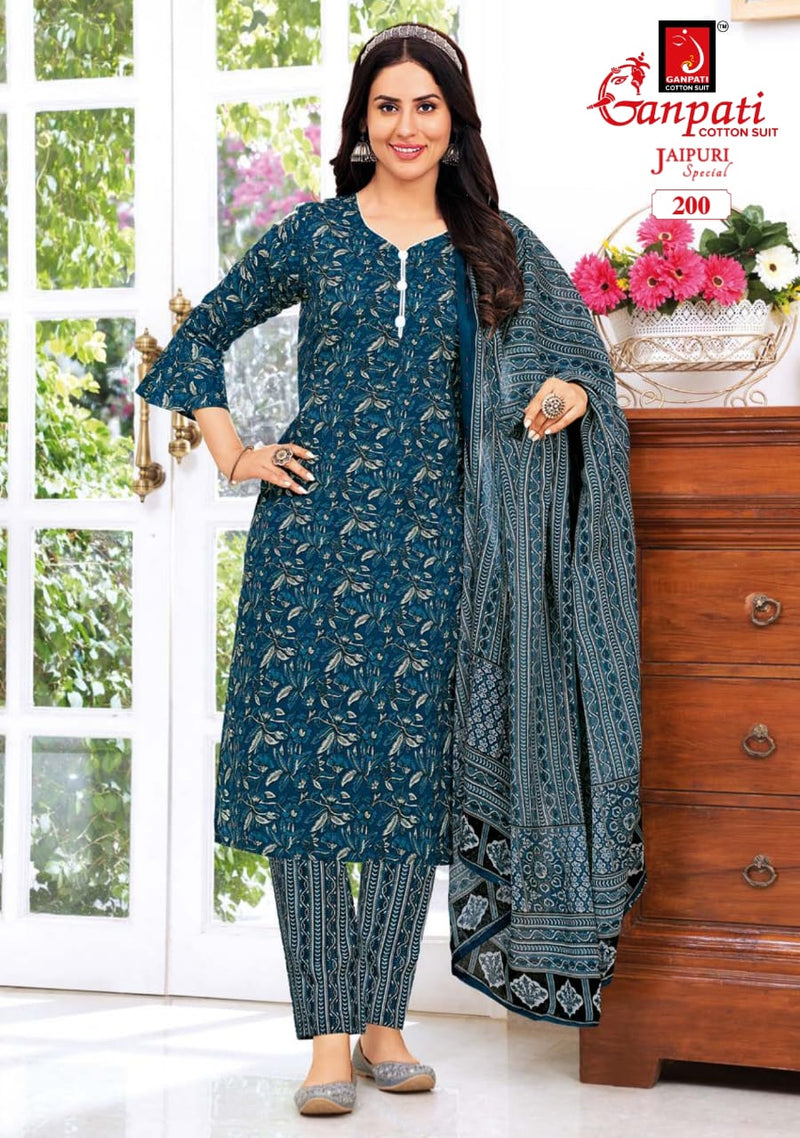 Ganpati Jaipuri Special Vol 7 Cotton Printed Regular Wear Salwar Suits