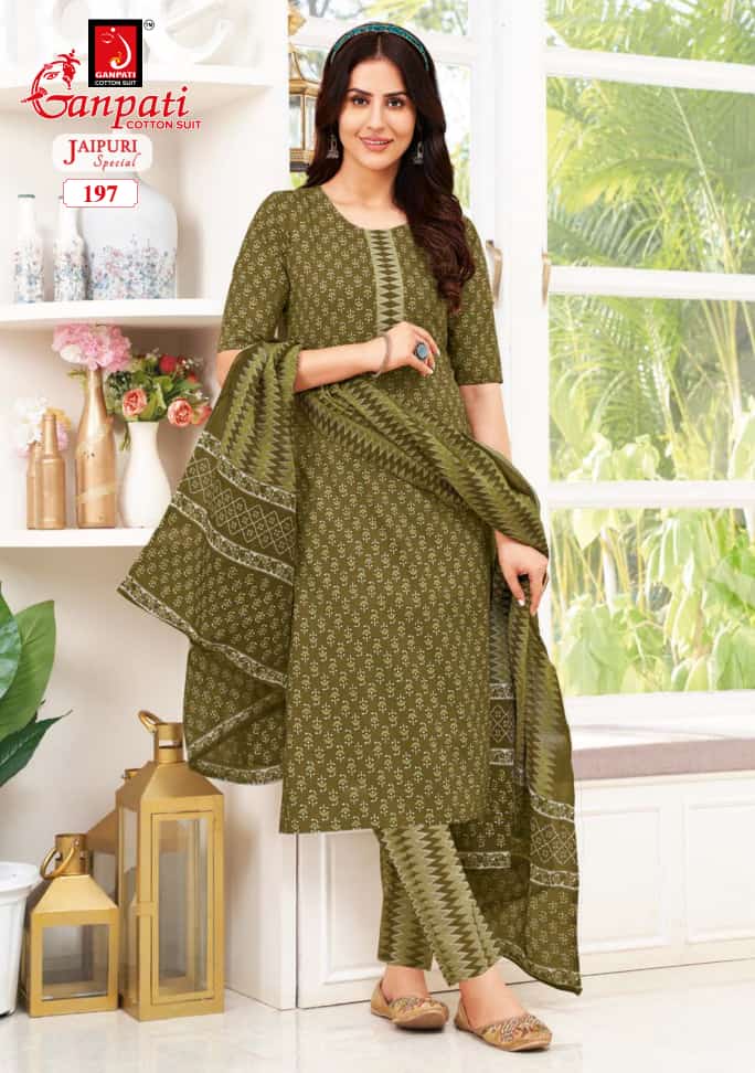 Ganpati Jaipuri Special Vol 7 Cotton Printed Regular Wear Salwar Suits