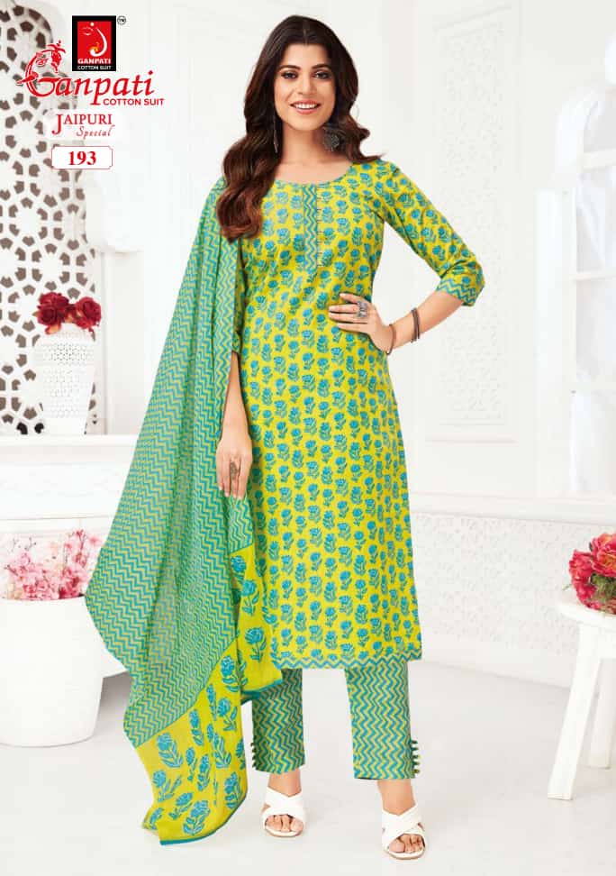 Ganpati Jaipuri Special Vol 7 Cotton Printed Regular Wear Salwar Suits