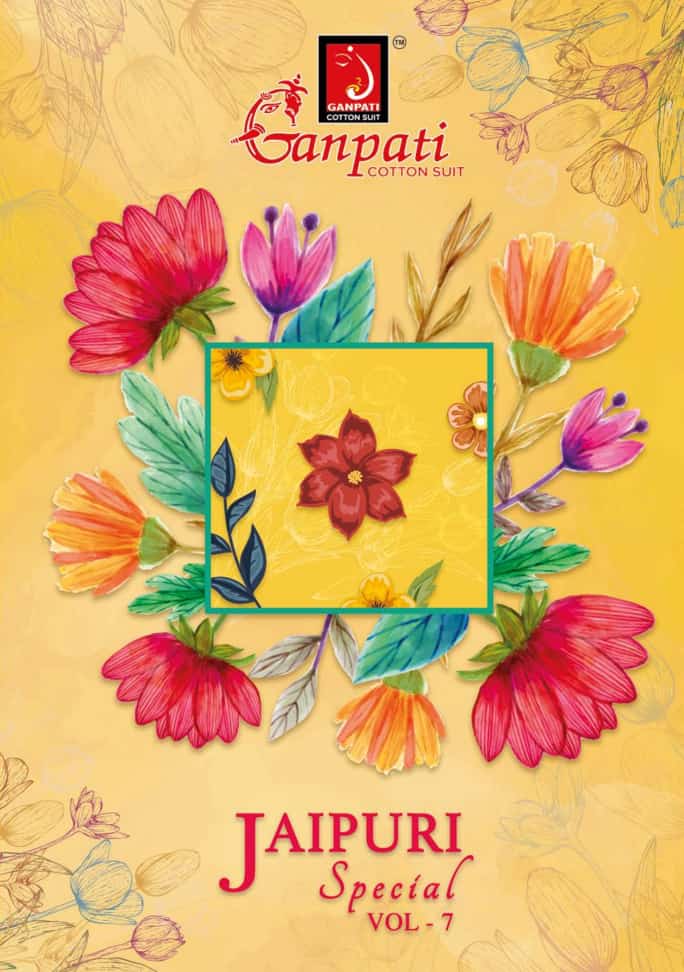 Ganpati Jaipuri Special Vol 7 Cotton Printed Regular Wear Salwar Suits