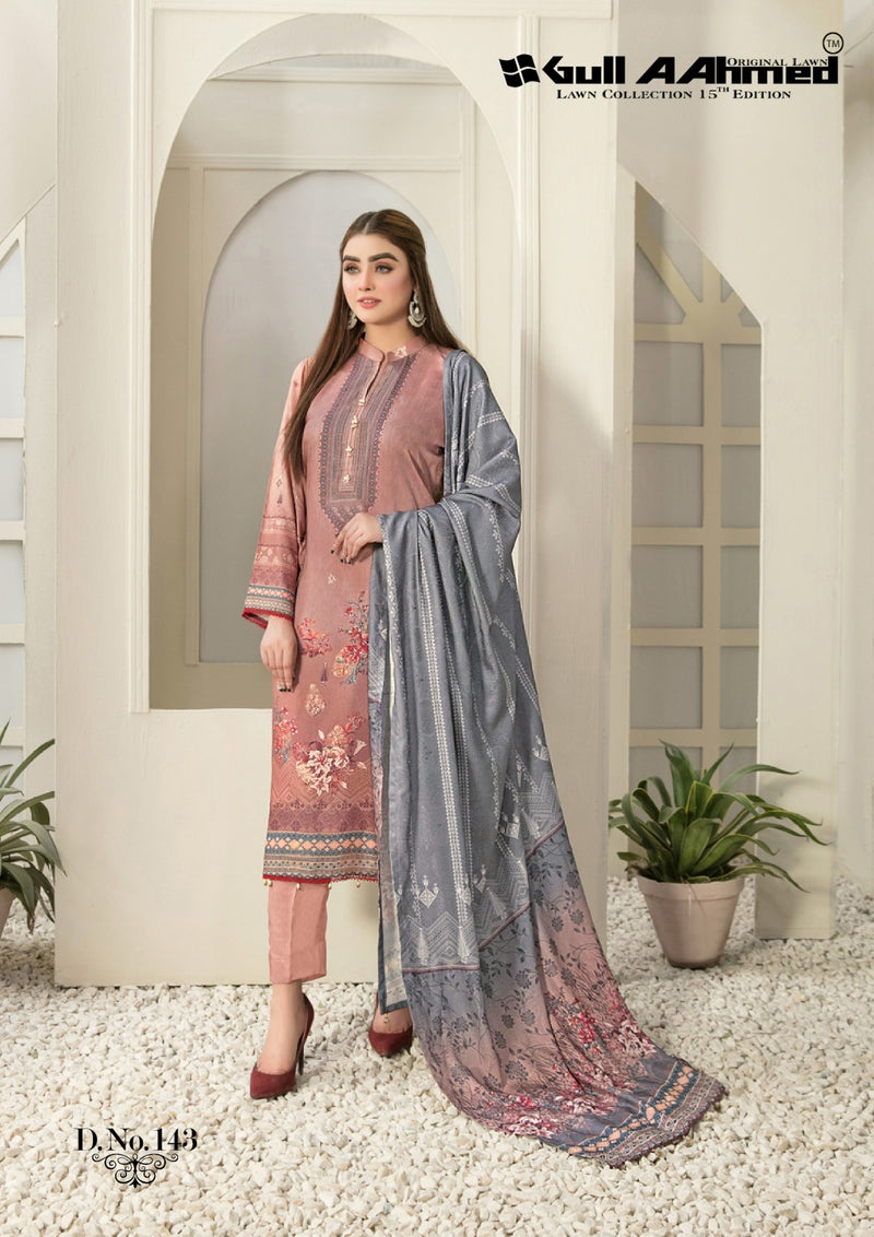 Gull Aahmed Vol 15 Printed Lawn Cotton Salwar Suits