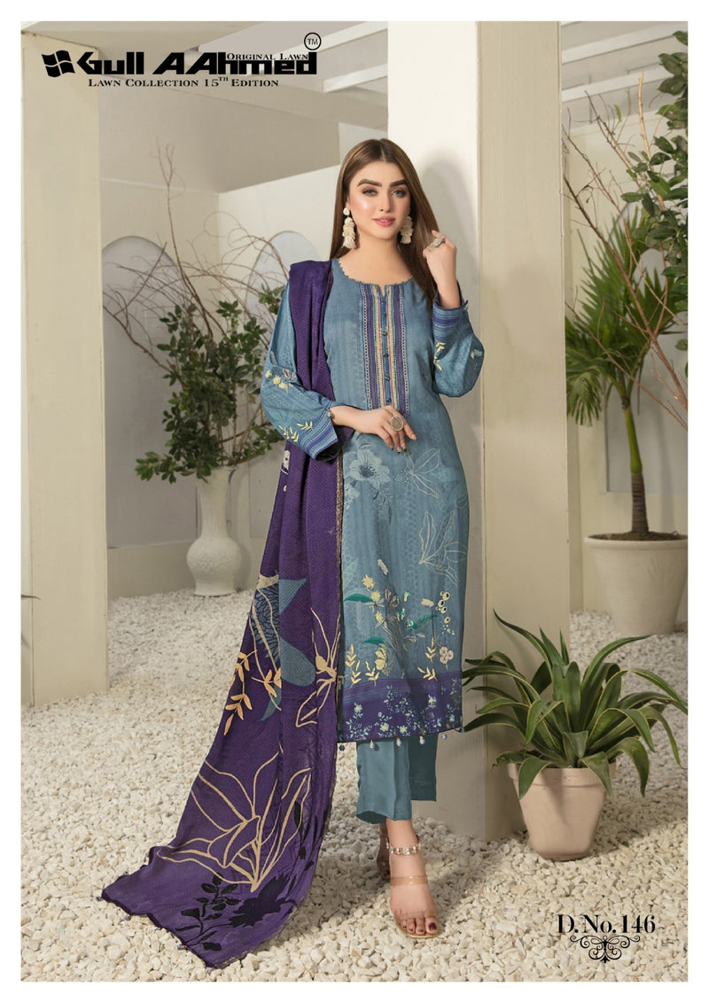 Gull Aahmed Vol 15 Printed Lawn Cotton Salwar Suits