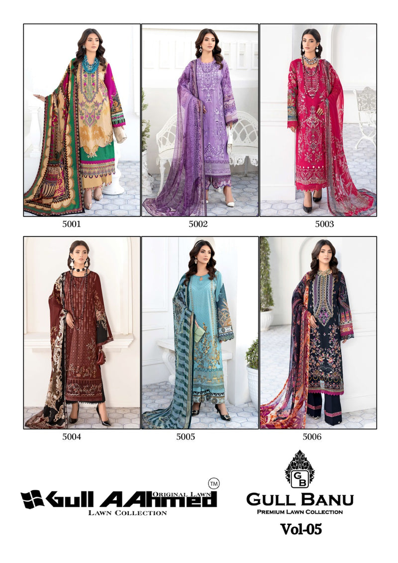 Gull Aahmed Gull Banu Vol 5 Pure Lawn Cotton Suits