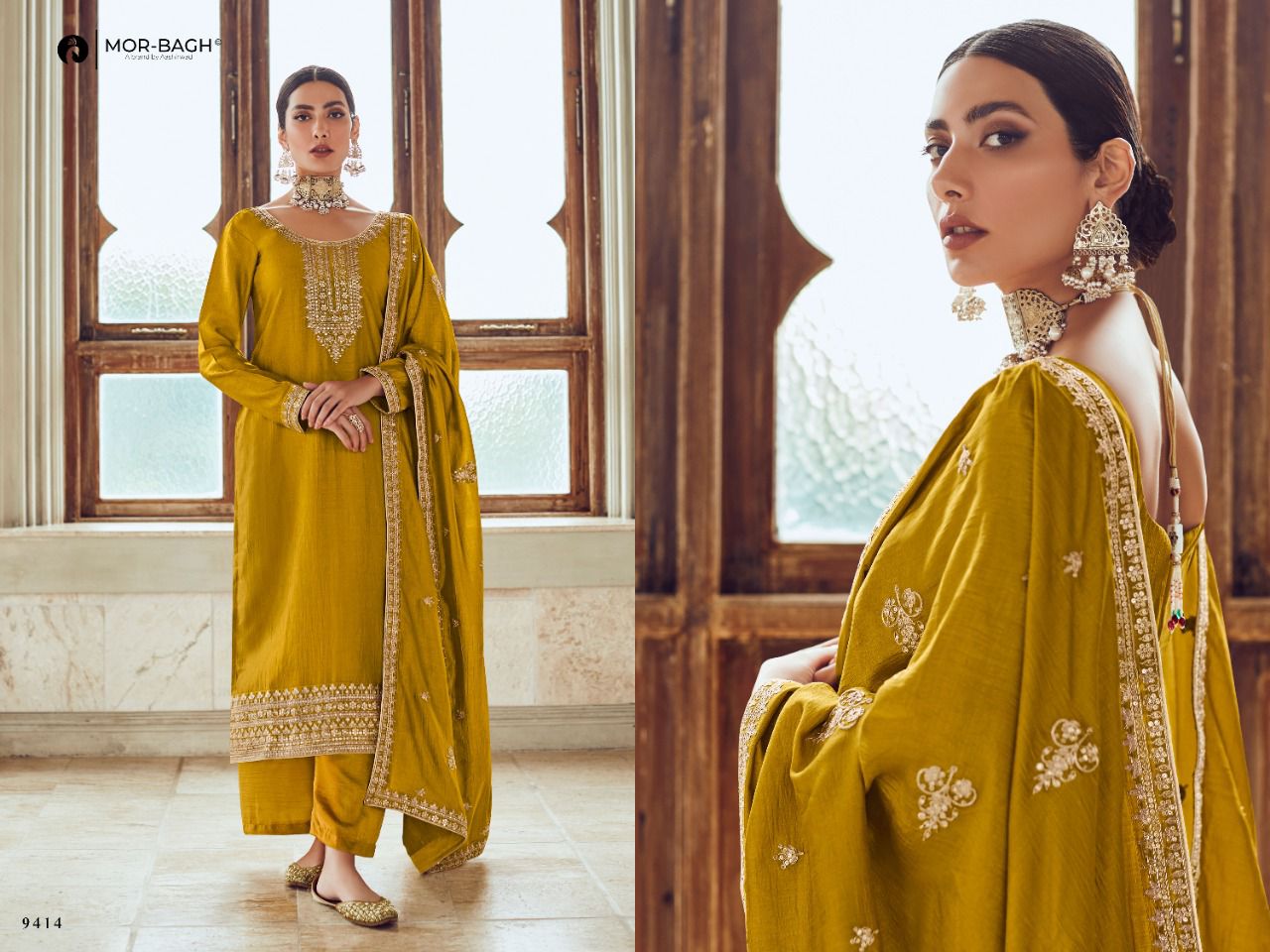 Aashirwad Creation Gunjan Silk Heavy Embroidery Work Fancy Designer Partywear Salwar Kameez