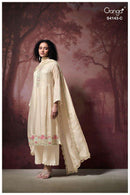 Ganga Binaaya 4143 Premium Bemberg Habutai Silk Suit with Organza Dupatta