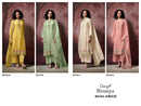 Ganga Binaaya 4143 Premium Bemberg Habutai Silk Suit with Organza Dupatta