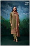 Ganga Fashion Anara 4039 Pure Pashmina Printed Embridered Work Salwar Suit