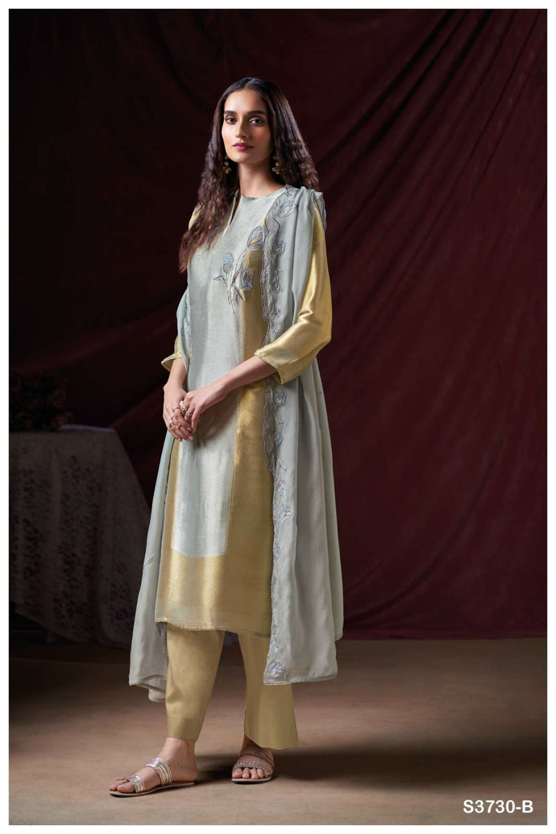 Ganga Fashion Avniya 3730 Pure Organza Silk Embroidered Work Salwar Suit