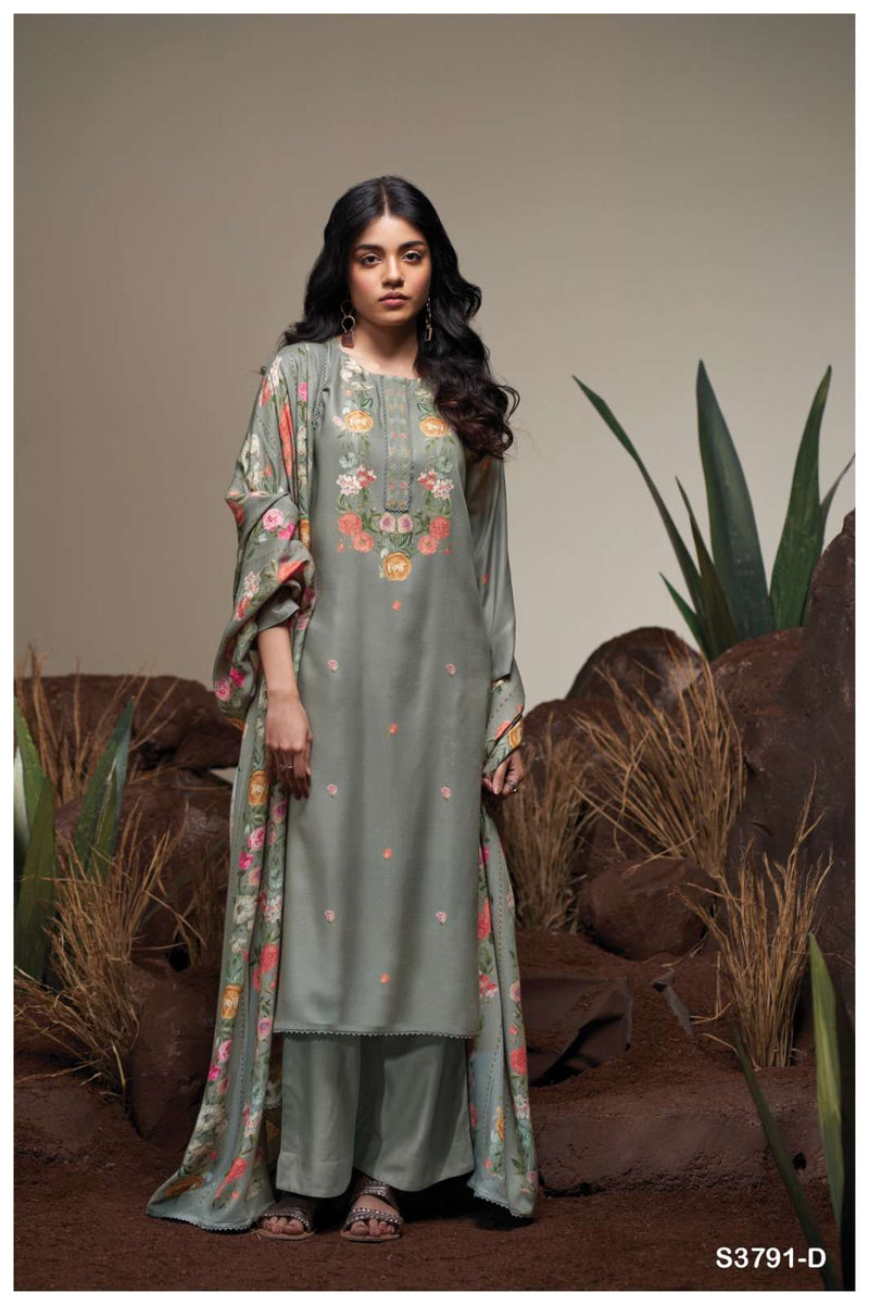 Ganga Fashion Caelia 3791 Premium Pashmina Embroidered Work Salwar Suit