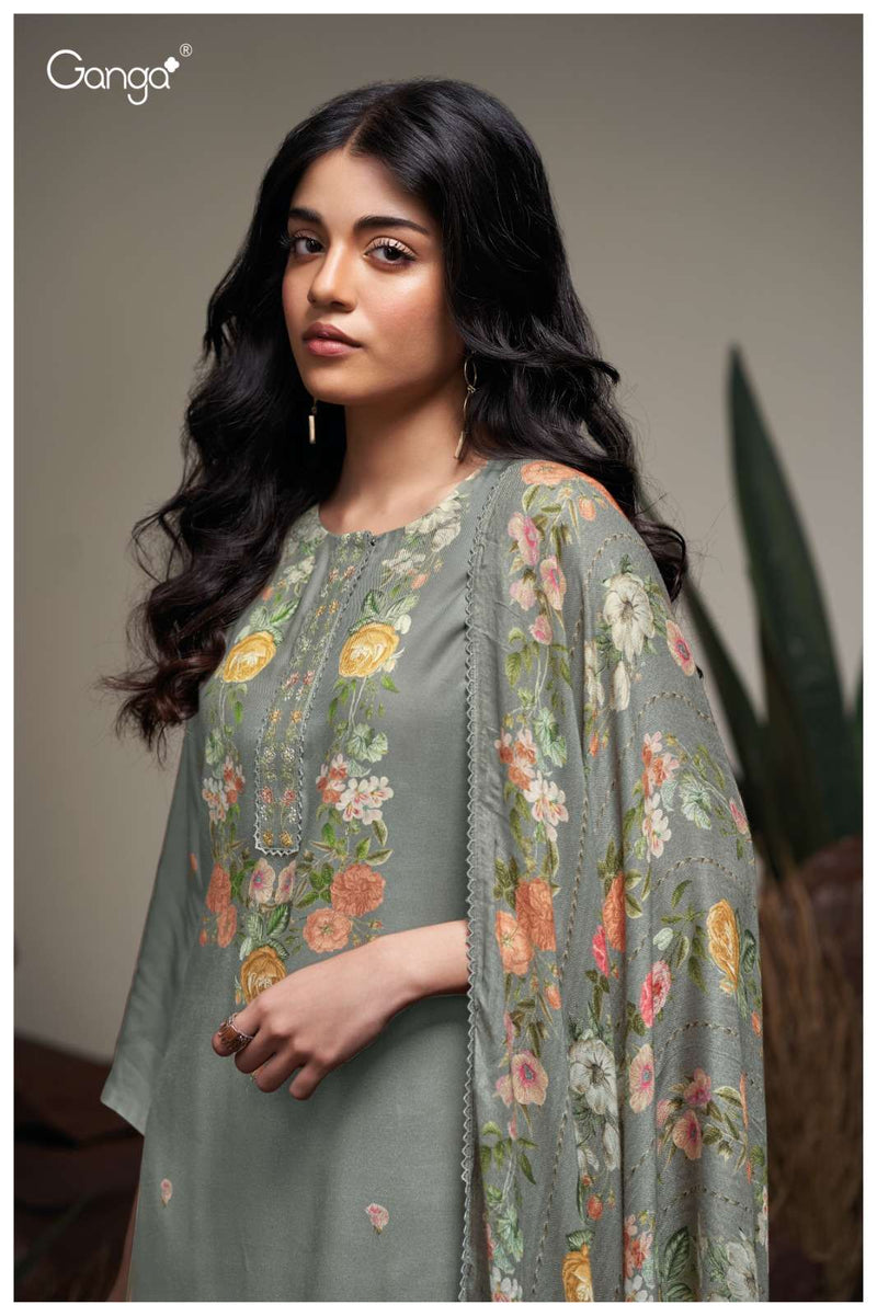 Ganga Fashion Caelia 3791 Premium Pashmina Embroidered Work Salwar Suit