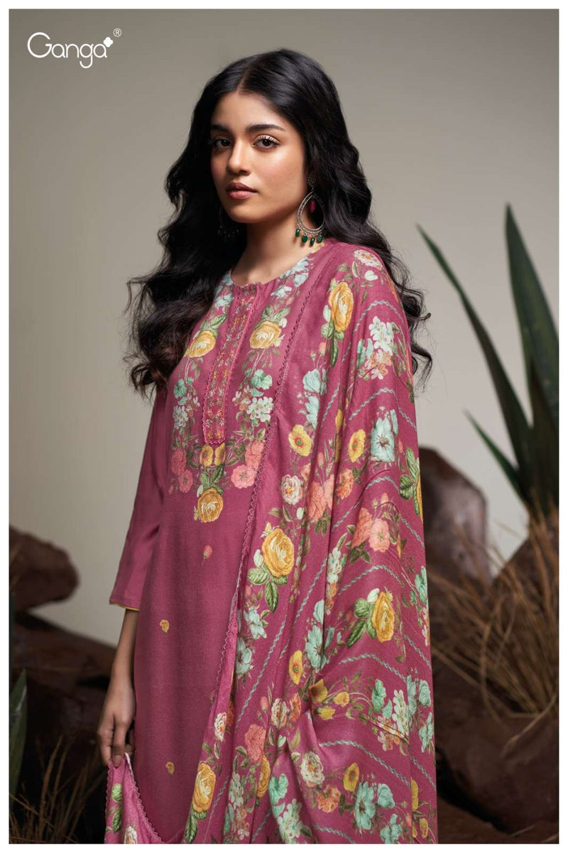 Ganga Fashion Caelia 3791 Premium Pashmina Embroidered Work Salwar Suit