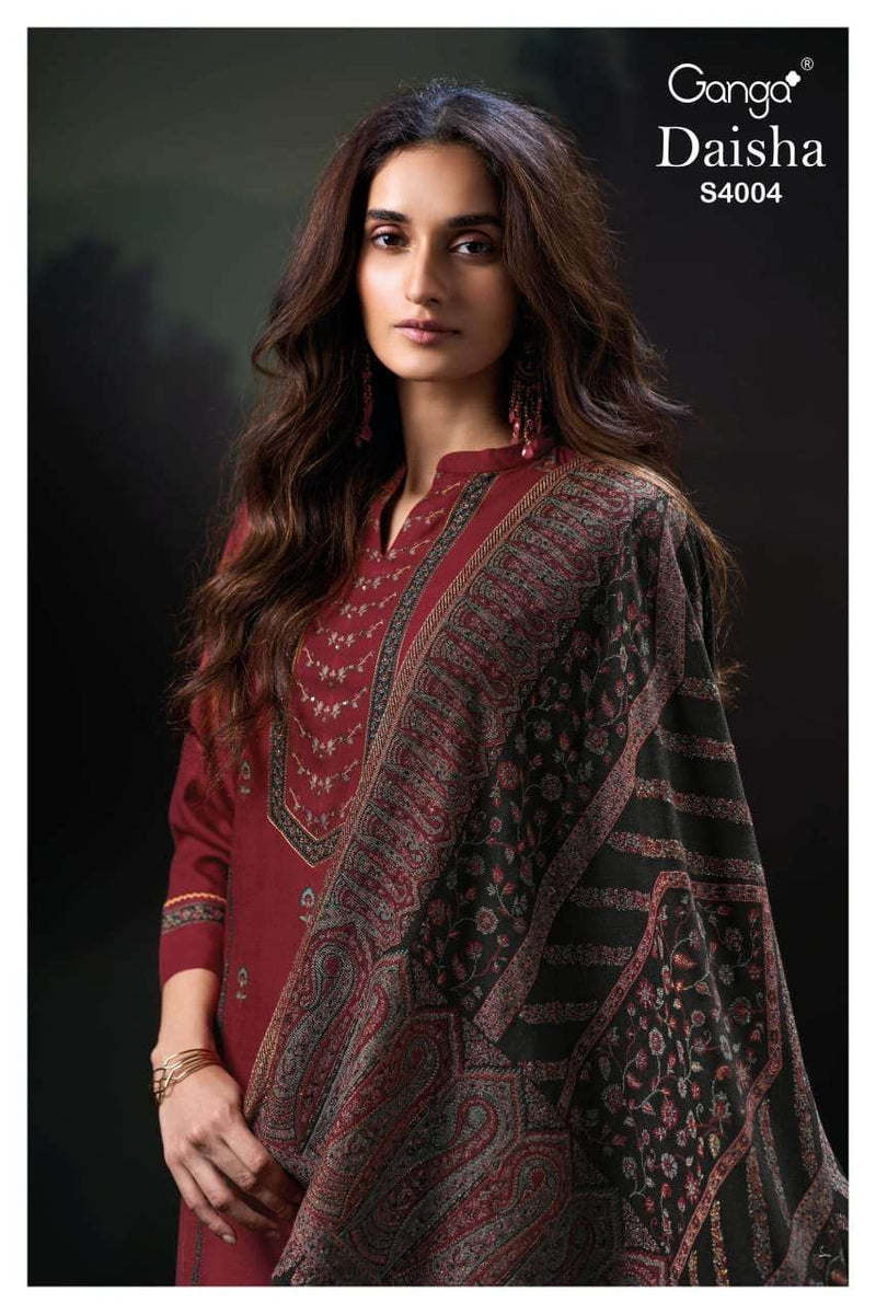 Ganga Fashion Daisha 4004 Premium Pashmina Handwork Salwar Suit