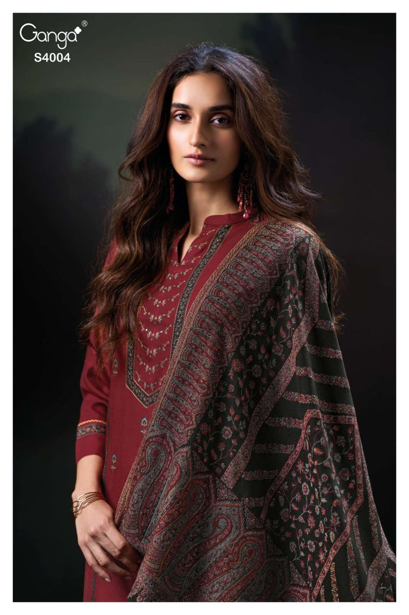 Ganga Fashion Daisha 4004 Premium Pashmina Handwork Salwar Suit