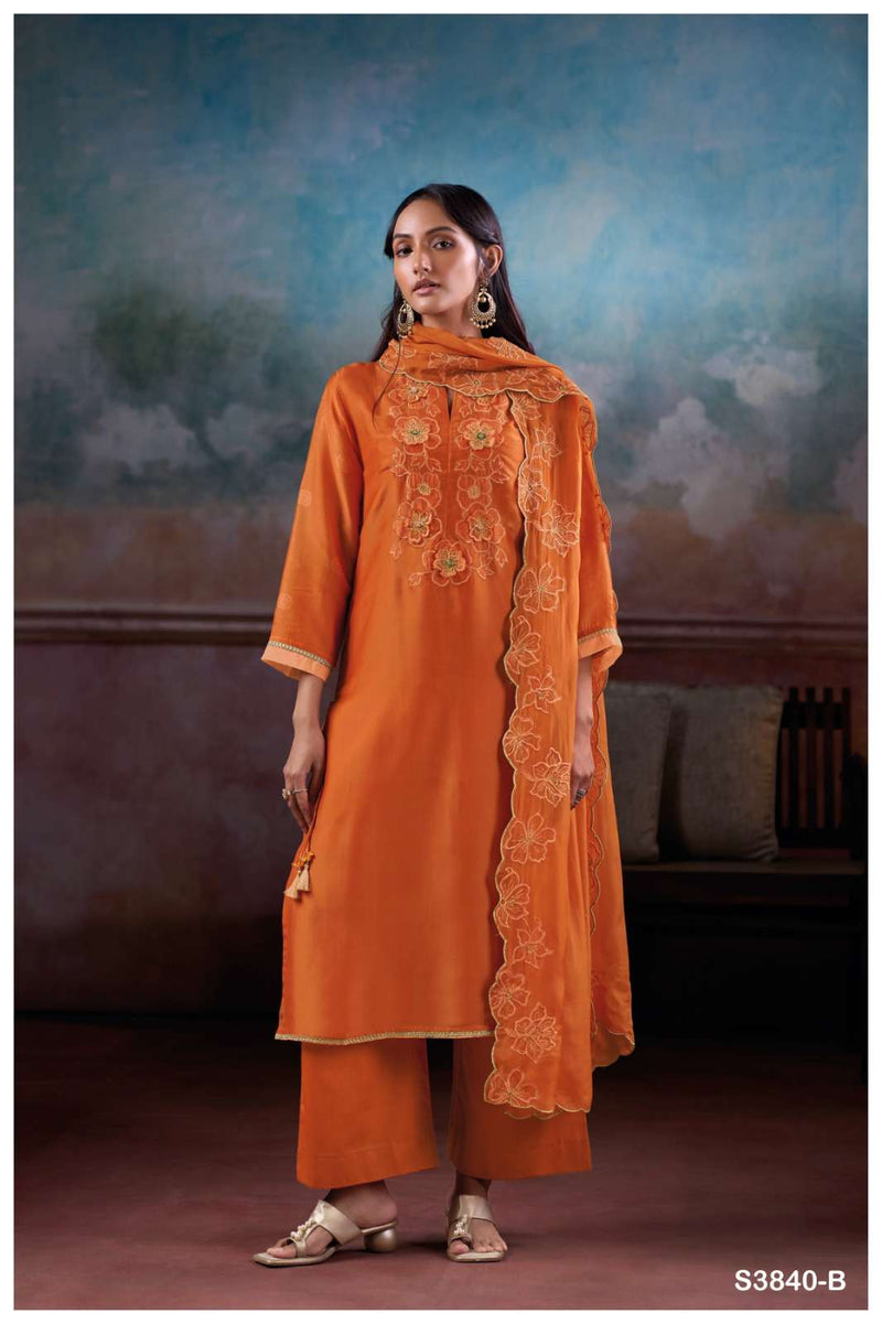 Ganga Fashion Jaelin 3840 Premium Bemberg Silk Handwork Salwar Suit