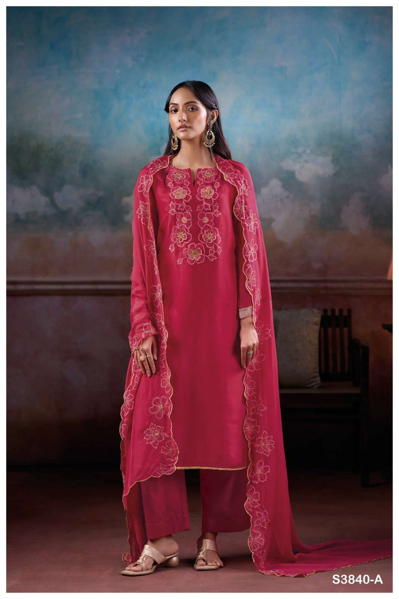 Ganga Fashion Jaelin 3840 Premium Bemberg Silk Handwork Salwar Suit