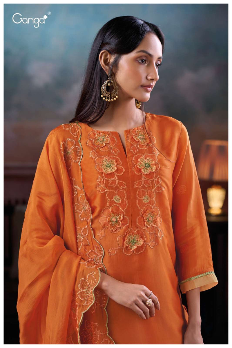 Ganga Fashion Jaelin 3840 Premium Bemberg Silk Handwork Salwar Suit