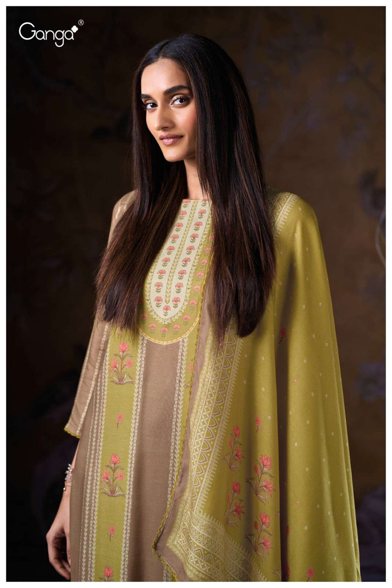 Ganga Fashion Nimara 3871 Pashmina Schiffli Embroidered Work Salwar Suit