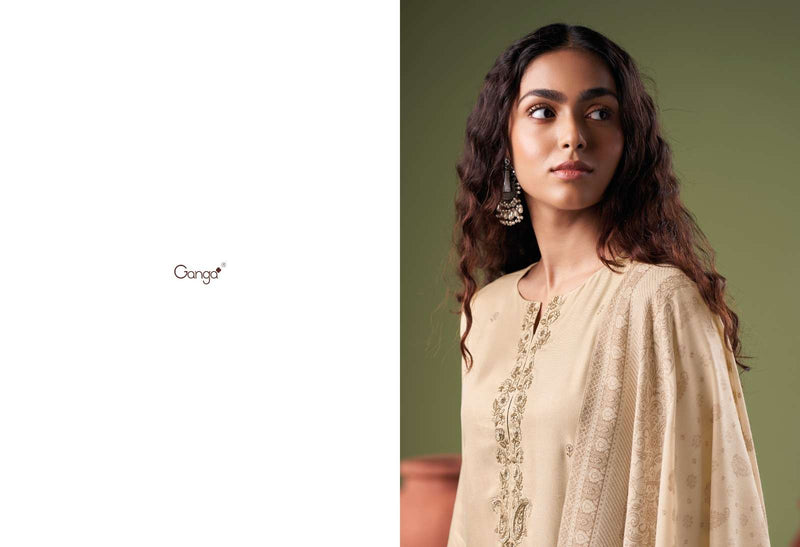 Ganga Fashion Nosem Premium Pashmina Embroidered Work Salwar Suit