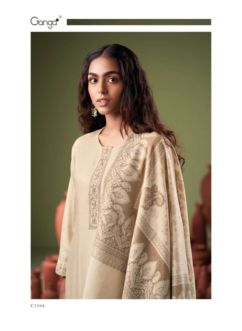 Ganga Fashion Nosem Premium Pashmina Embroidered Work Salwar Suit