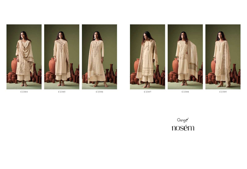 Ganga Fashion Nosem Premium Pashmina Embroidered Work Salwar Suit