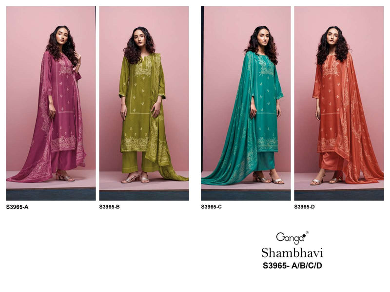 Ganga Fashion Shambhavi 3965 Premium Pashmina Handwork Winterwear Suit