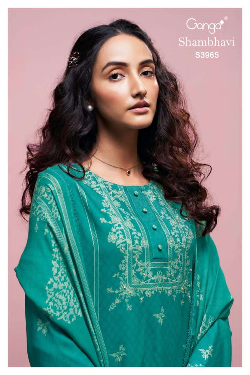 Ganga Fashion Shambhavi 3965 Premium Pashmina Handwork Winterwear Suit