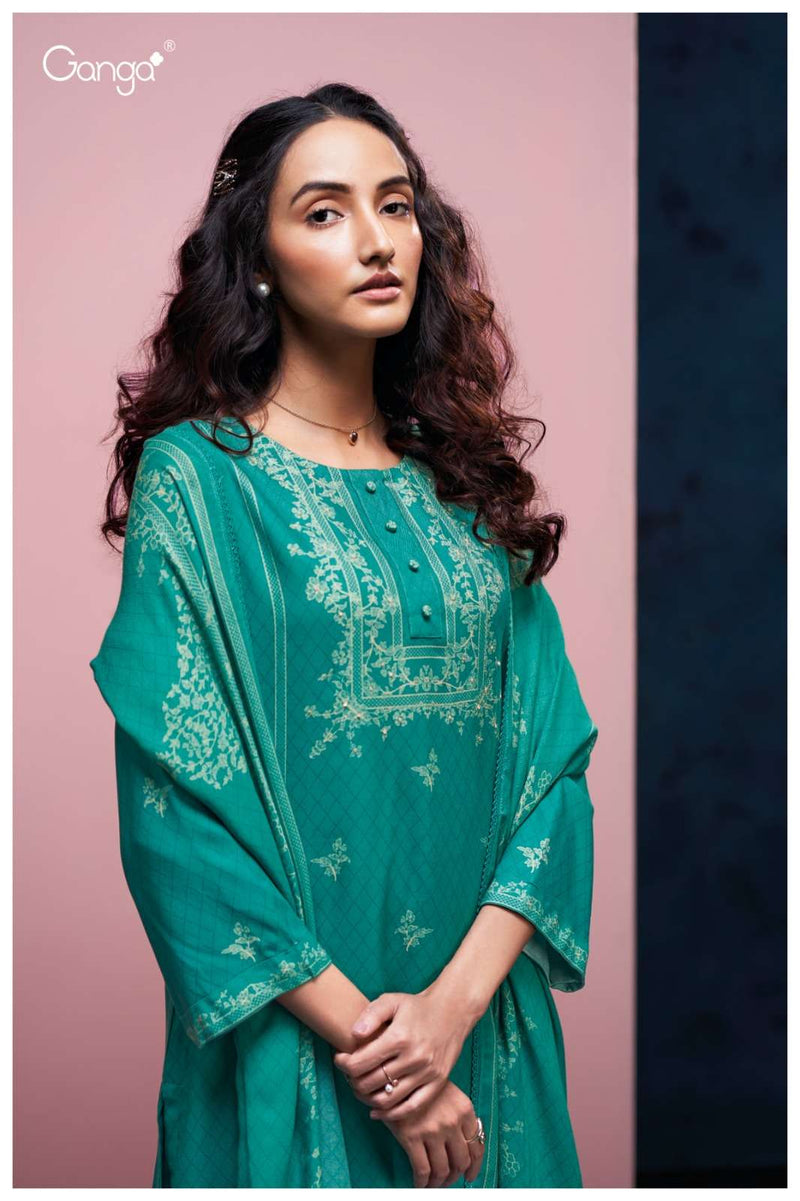 Ganga Fashion Shambhavi 3965 Premium Pashmina Handwork Winterwear Suit