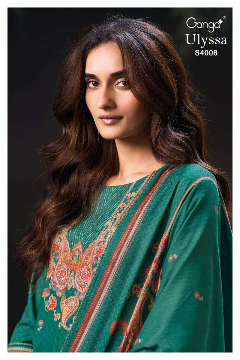 Ganga Fashion Ulyssa 4008 Woolen Pashmina Handwork Salwar Suit