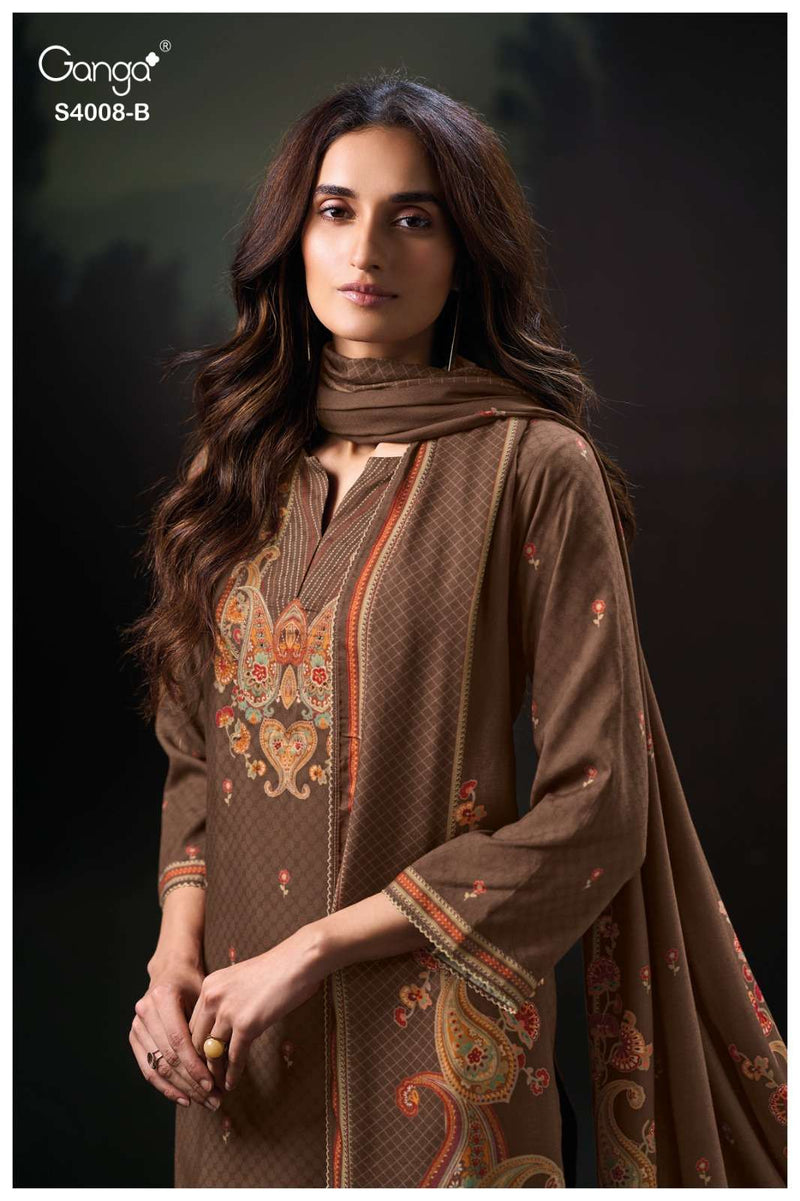 Ganga Fashion Ulyssa 4008 Woolen Pashmina Handwork Salwar Suit