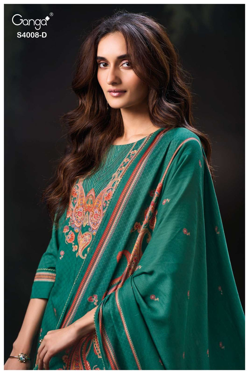 Ganga Fashion Ulyssa 4008 Woolen Pashmina Handwork Salwar Suit