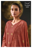 Ganga Fashion Vritali 3983 Pure Wool Pashmina Embroidered Work Winter Suit