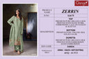 Ganga Fashion Zerrin 3675 Premium Organza Silk Embroidered Handwork Salwar Suit