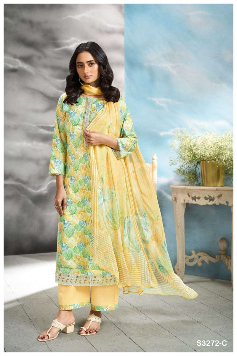 Ganga Greta 3272 Cotton Embroidered Fancy Designer Salwar Suit