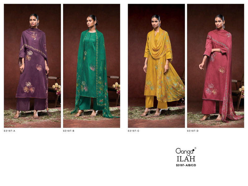 Ganga Ilah 3197 Premium Cotton Embroidery Work Salwar Kameez