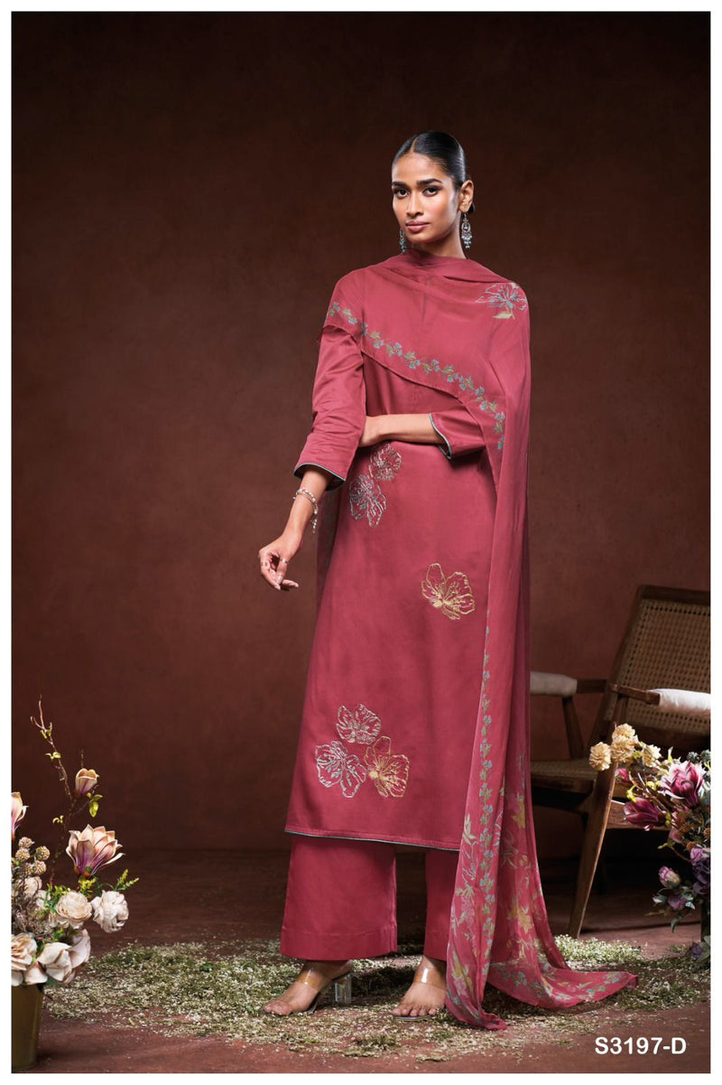 Ganga Ilah 3197 Premium Cotton Embroidery Work Salwar Kameez