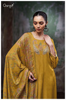 Ganga Richa 3734 Pure Wool Shawl Suit Hand Embroidered Winter Collection